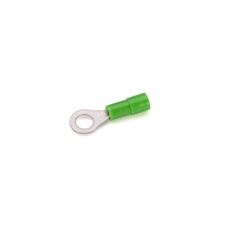 Capocorda ad occhiello halogen free verde policarbonato per conduttori rame 0,2-0,5 mmq vite 4mm