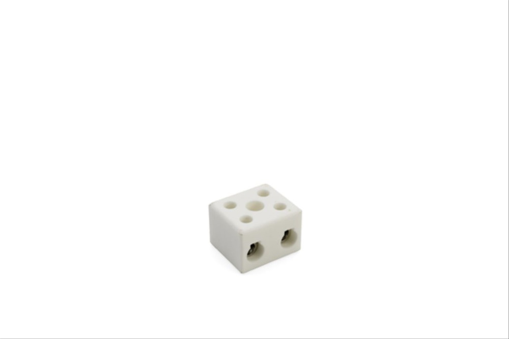 Morsettiera steatite 2 poli 4-16 mm² connessioni rapide impianti civili industriali 450V