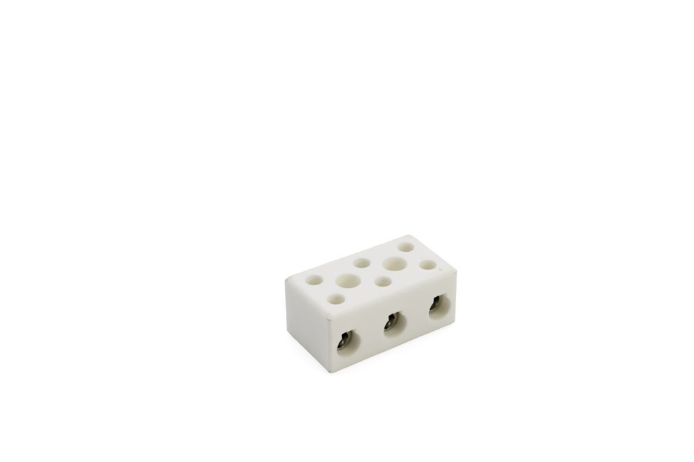 Morsettiera steatite 3 poli 4-16 mm² connessioni rapide impianti elettrici civili industriali 450V