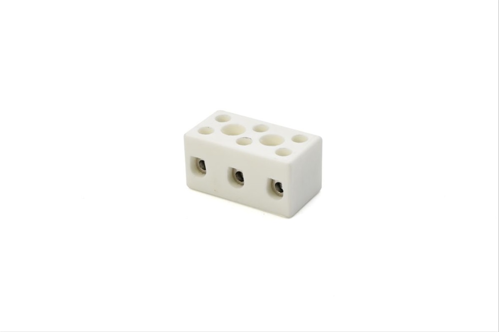 Morsettiera steatite 3 poli 4-16 mm² tensione 450V impianti civili industriali