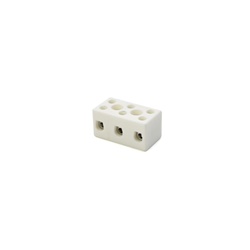 Morsettiera steatite 3 poli 4-16 mm² tensione 450V impianti civili industriali