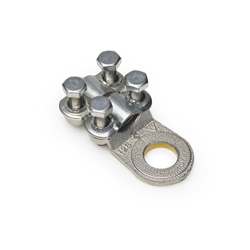 Capicorda a morsetto nichelato ottone serraggio meccanico bulloni acciaio zincato uso elettrico industriale