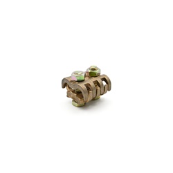 Morsetto bifilare ottone nichelato 2 bulloni serraggio meccanico sezione 6