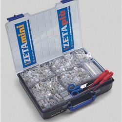 Valigetta morsetti Zeta utensili assortiti connettori collegamenti professionale