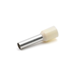 Tubetto terminale preisolato in PA6 avorio per conduttori flessibili rame 10mmq passo 12mm