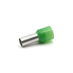 Tubetto terminale preisolato PA6 verde 16mmq per conduttori flessibili rame uso elettrico
