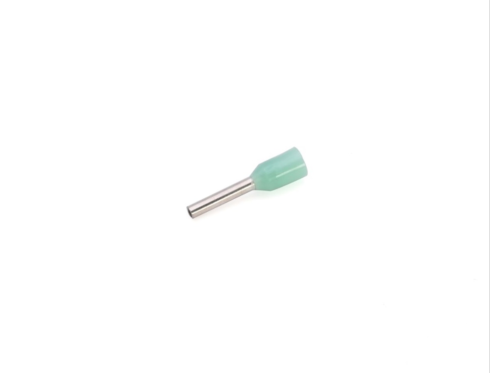 Tubetto terminale preisolato PA6 azzurro per conduttori flessibili rame 0,1-0,3mmq P 6mm