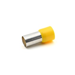 Tubetto terminale preisolato PA6 giallo per cavi flessibili rame 70mmq passo 22mm
