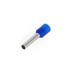 Tubetto terminale isolato PA6 blu per cavi flessibili rame 2,5mmq pressione 12mm