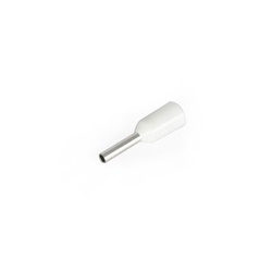 Tubetto terminale isolato PA6 bianco per cavi flessibili rame 0,3-0,5mmq P6mm uso elettrico