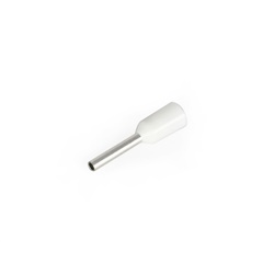 Tubetto terminale preisolato PA6 bianco per conduttori flessibili rame 0,3-0,5mmq DIN 46228/4 isolamento facilitato cablaggio rapido