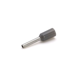 Tubetto terminale preisolato PA6 grigio per conduttori flessibili rame 0,75mmq 12mm