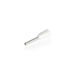 Tubetto terminale preisolato PA6 bianco per conduttori flessibili rame 0,3-0,5mmq P8mm uso elettrico industriale