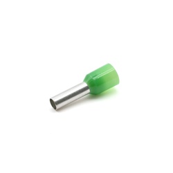Tubetto terminale preisolato PA6 verde 6mmq per cavi flessibili rame multi-trefolo uso elettrico