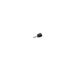 Tubetto terminale doppio preisolato PA6 nero per conduttori flessibili rame 2x1,5mmq P12mm