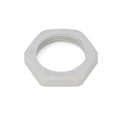 Controdado poliammide PA6.6 filettatura M25x1,5 colore grigio per applicazioni elettriche