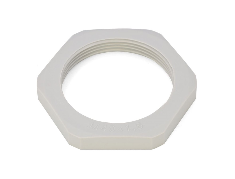 Controdado poliammide PA6.6 M40x1,5 grigio settore elettrico