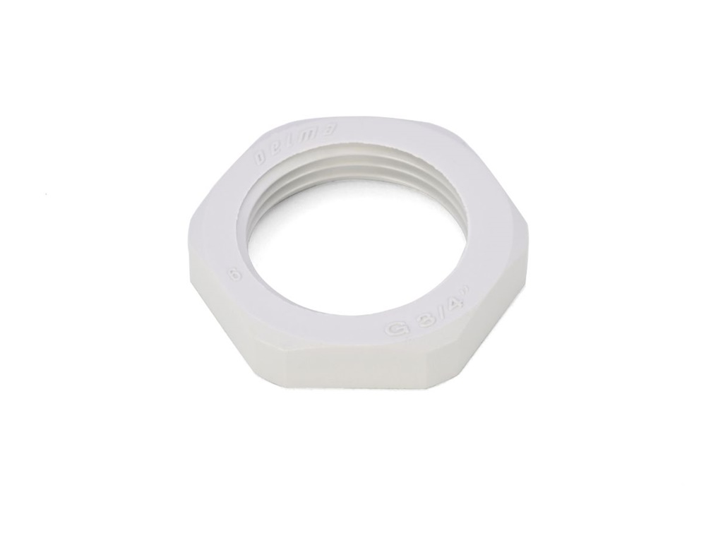 Controdado PA6.6 filettatura G3/4 grigio per impianti elettrici