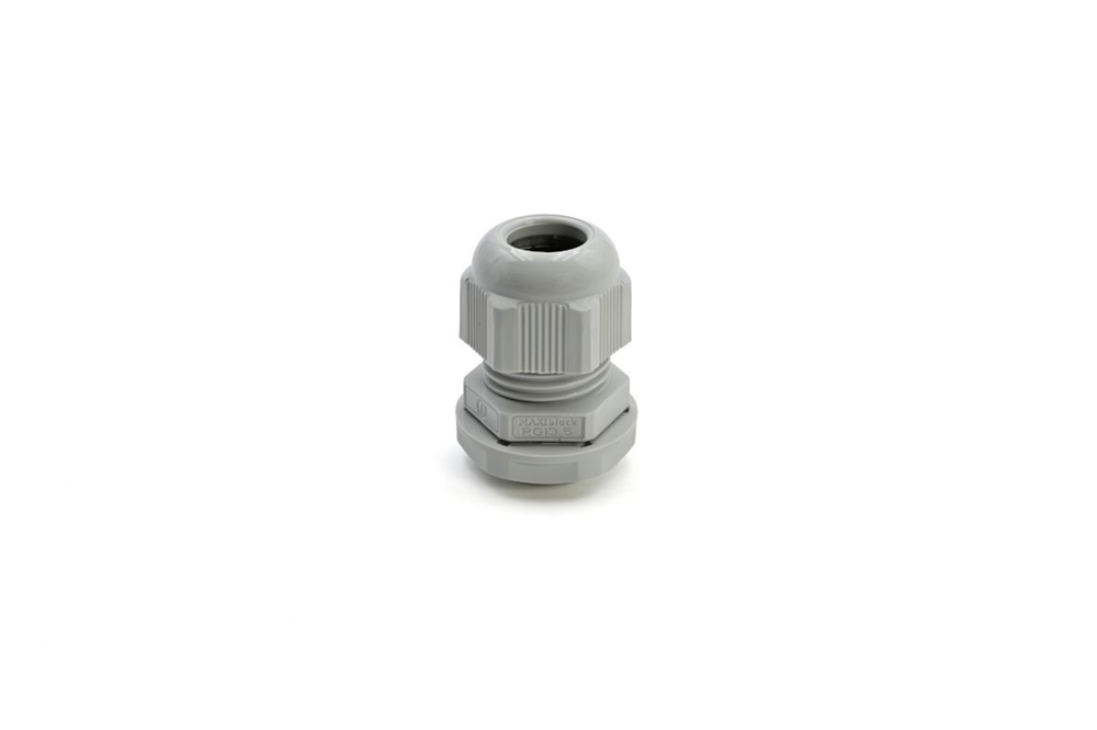 Pressacavo Maxiblock PA6.6 IP68 Pg11 con dado e collare grigio RAL 7035 per installazioni elettriche