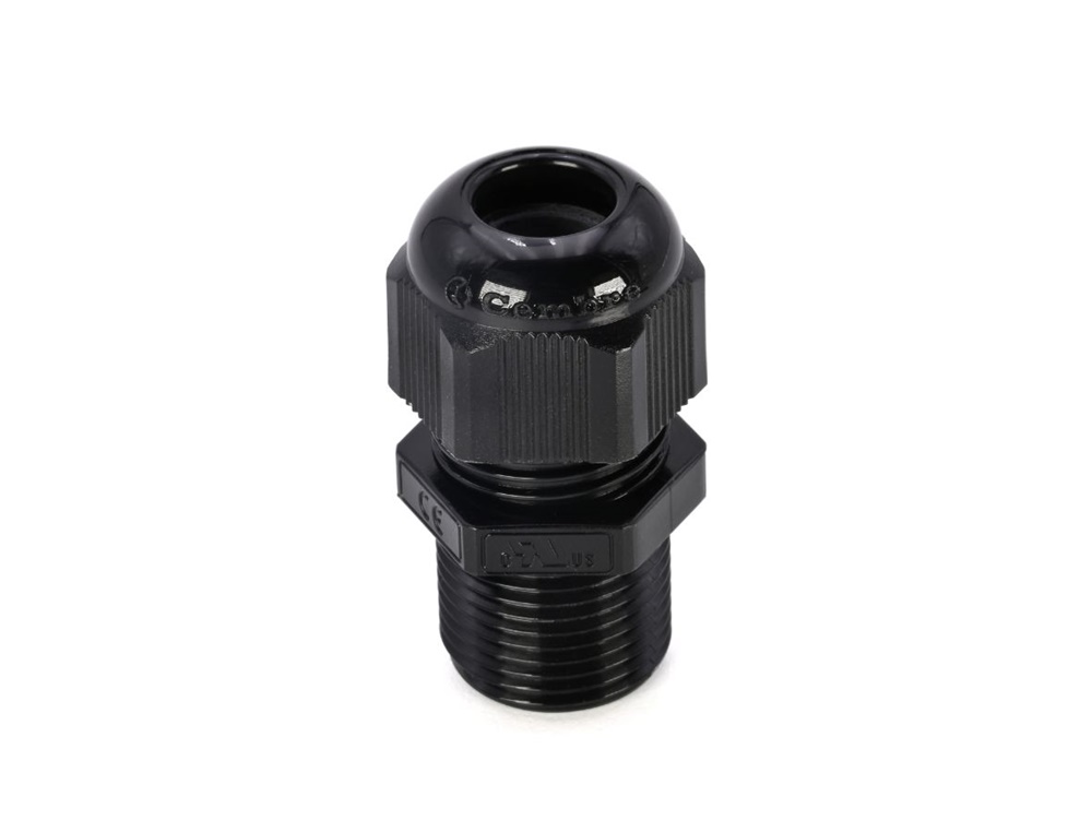Pressacavo Maxiblock in poliammide PA6.6 filettatura lunga Pg11 protezione IP68 nero RAL 9005 per installazioni elettriche