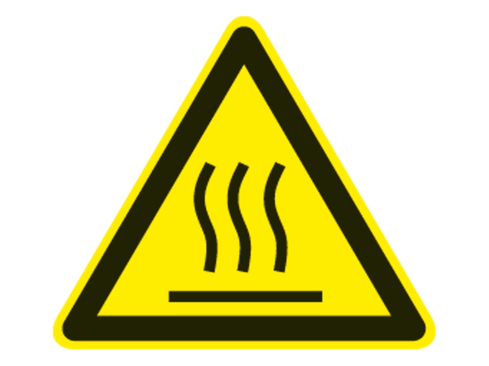 ETICH.AVVERT.WS-HS -ALTA TEMPERATUR