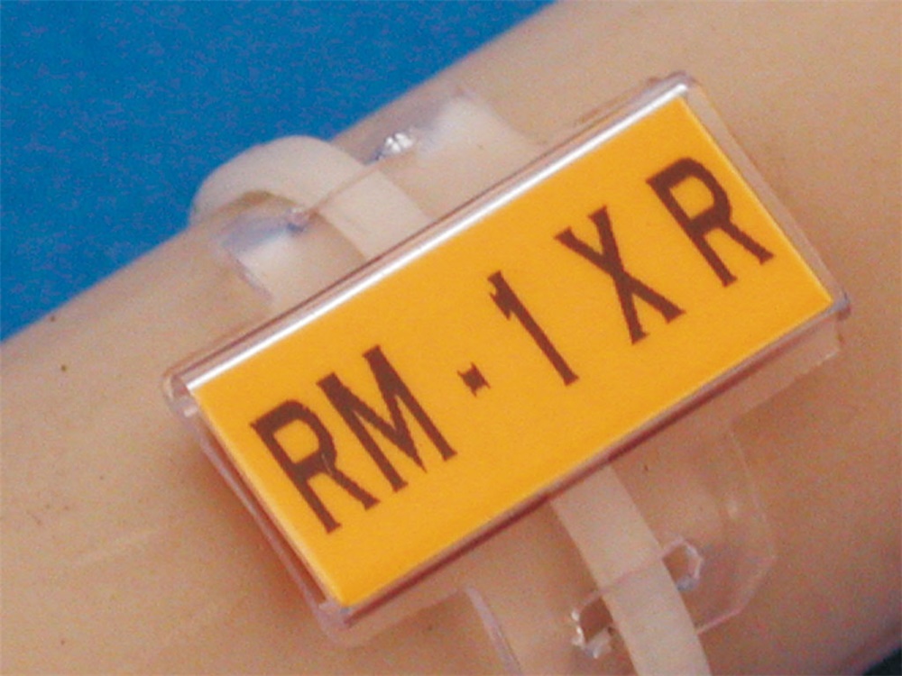 TARGHETTA MG-TAPW GIALLA 9X35 X CAV