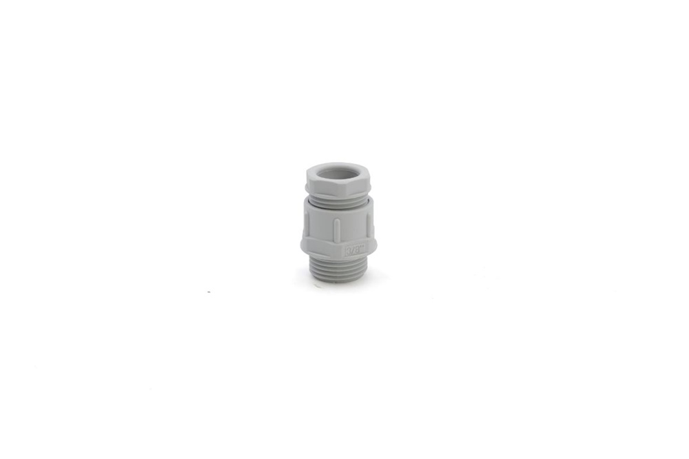 Pressacavo PA6 IP54 passo Gas G3/8 grigio RAL 7035 per installazioni elettriche