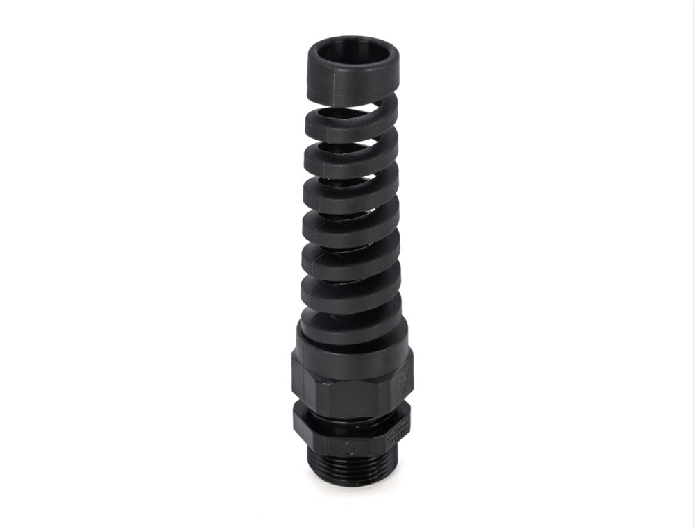 Pressacavo Spiralblock PA6.6 IP68 Pg16 nero per installazioni elettriche con curve e angoli variabili