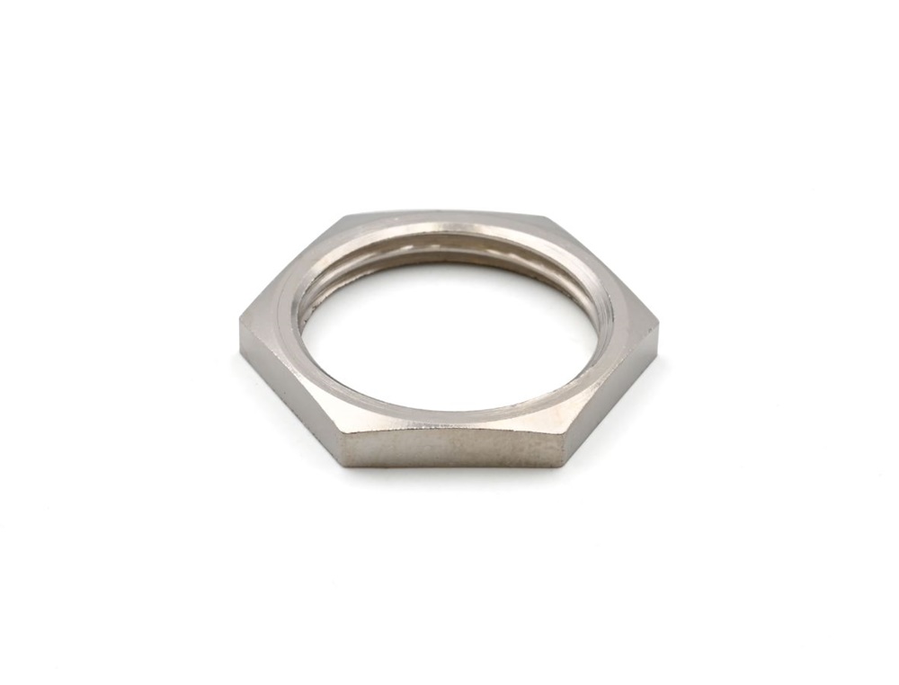 Controdado ottone nichelato M63x1,5 per impianti elettrici