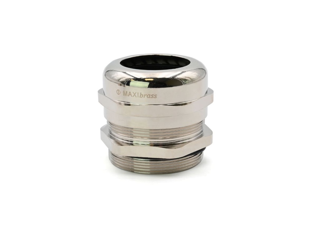 Pressacavo Maxibrass ottone nichelato M50x1,5 IP68 per installazioni elettriche