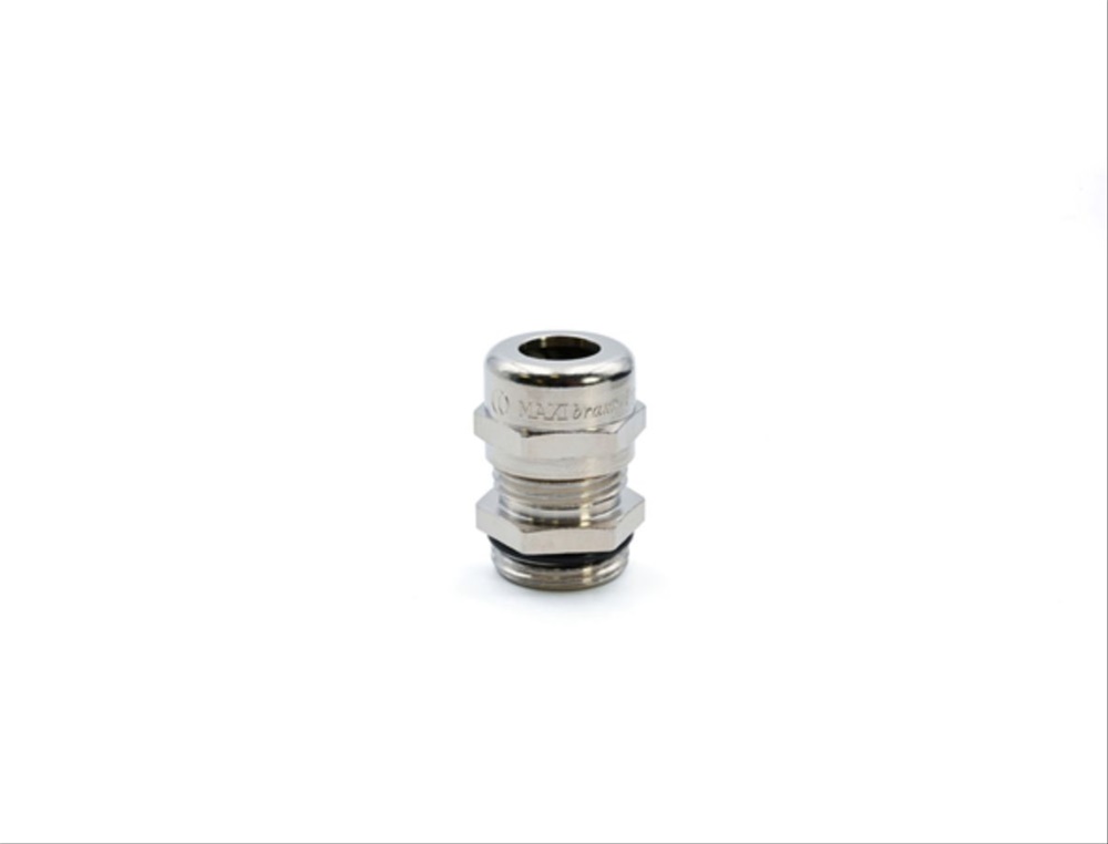 Pressacavo Maxibrass ottone nichelato Pg9 protezione IP68 per impianti elettrici