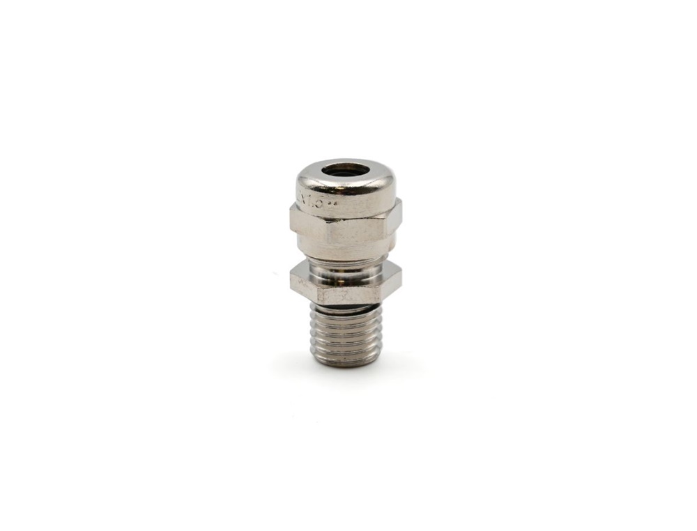 Pressacavo Maxibrass ottone nichelato filettatura lunga M12x1,5 IP68 per installazioni elettriche