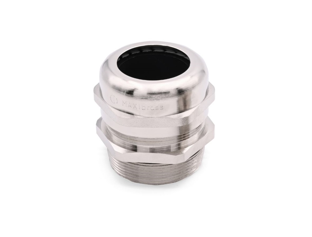 Pressacavo Maxibrass ottone nichelato filettatura lunga M50x1,5 IP68 per installazioni elettriche