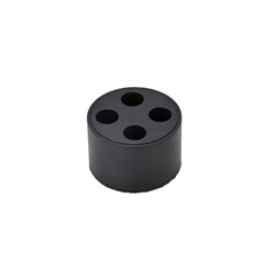 Guarnizione multiforo neoprene 70sh A 4 fori per raccordi M25 applicazioni elettriche