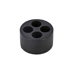 Guarnizione multiforo neoprene 70sh A 4 fori per pressacavi M32 applicazioni elettriche