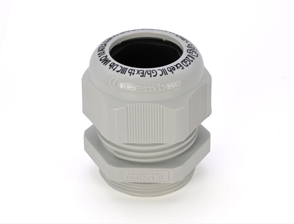 Pressacavo ATEX Maxiblock in PA6.6 resistente IP65 filettatura M40x1,5 per impianti elettrici
