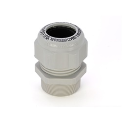Pressacavo ATEX nylon PA 6.6 IP65 M40 per installazioni elettriche ambienti critici grigio