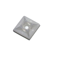 Basetta PA6.6 bidirezionale autoadesiva 28x28mm per applicazioni elettriche