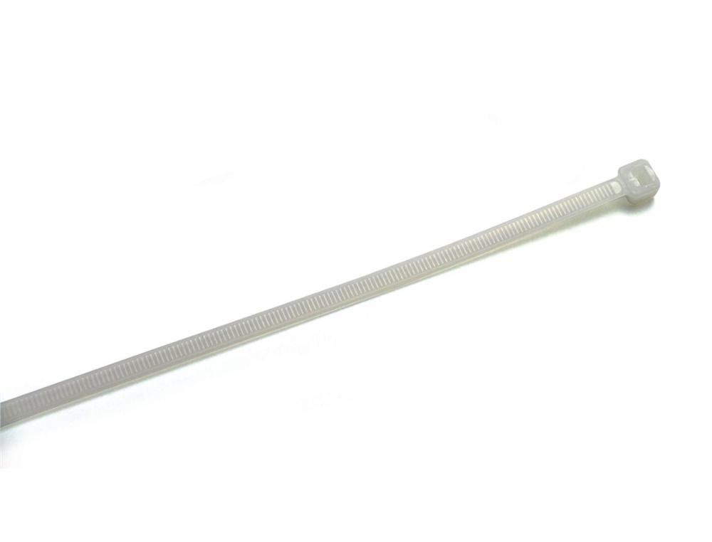 Fascetta in poliammide PA6.6 140x2,5 mm colore naturale per fissaggi elettrici professionali