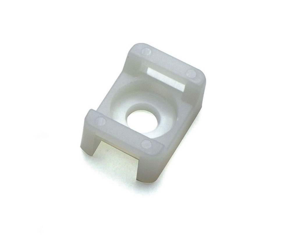 Supporto a sella poliammide per cavi con fascetta max 9 mm fissaggio rivetto espansione uso elettrico