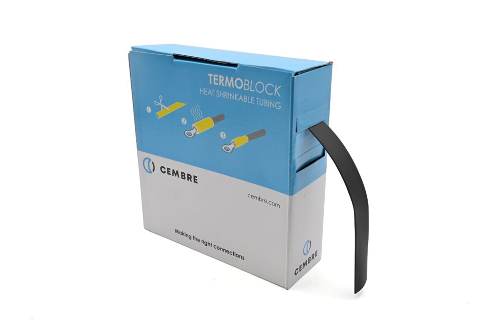 Guaina termorestringente 12,7 mm nera 10 m per isolamento elettrico