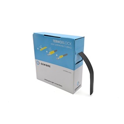 Guaina termorestringente poliolefina 2:1 nero rotolo 10m Ø interno 12,5mm isolamento elettrico protezione connessioni