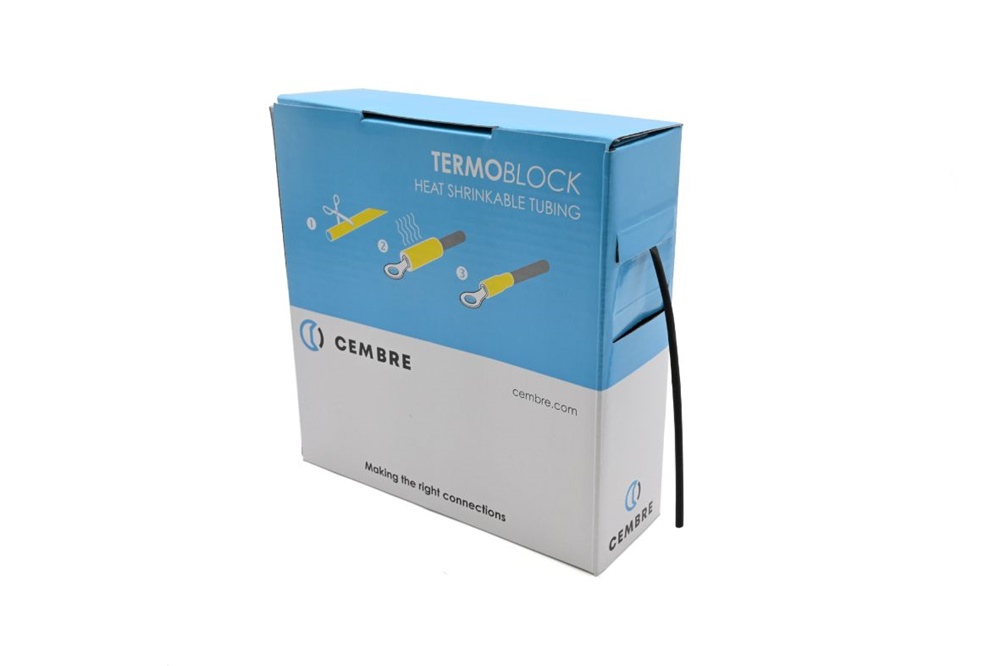 Guaine termorestringenti TBS 20m nero Ø2,4mm isolamento elettrico industriale