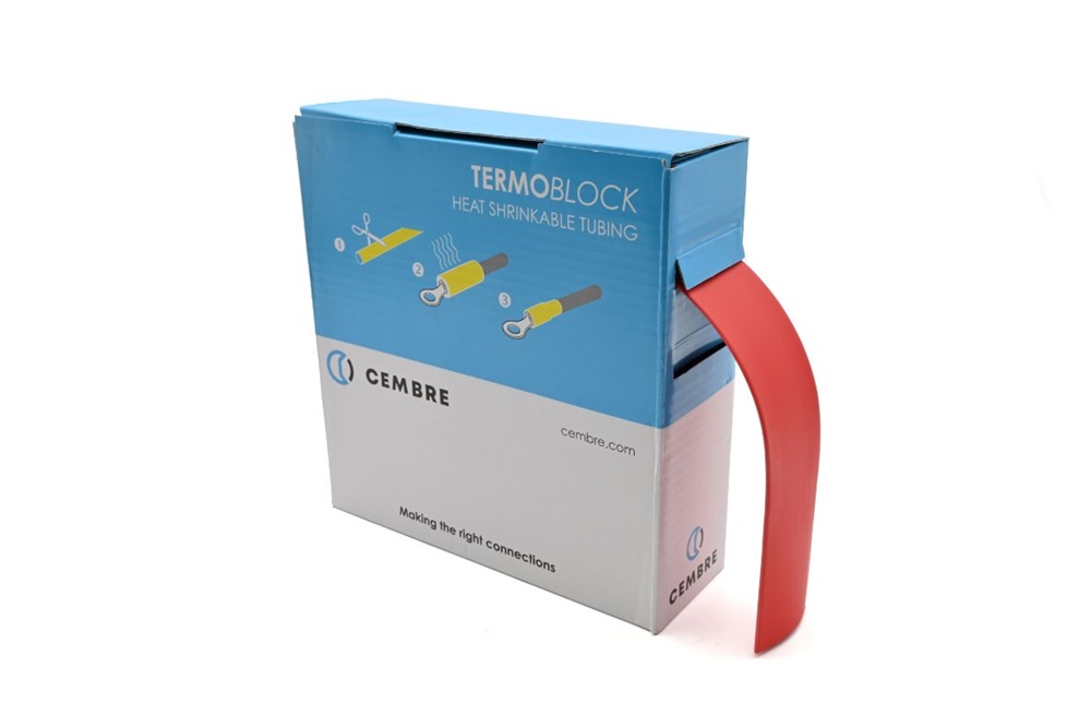 Guaina termorestringente TBS 5m Ø int 25,4mm rossa isolamento elettrico