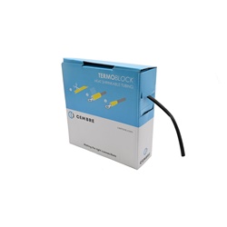 Guaina termorestringente poliolefina 2:1 nero 10m isolamento elettrico protezione connessioni