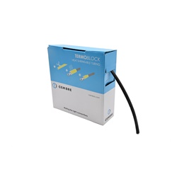 Guaina termorestringente poliolefina 2:1 nero 10m Ø interno 6,5mm isolamento elettrico protezione connessioni