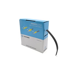 Guaina termorestringente poliolefina 2:1 nero 10m diametro interno 9,5mm isolamento elettrico protezione connessioni