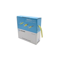 Guaina termorestringente poliolefina 2:1 isolamento elettrico protezione connessioni 10m Ø 9,5mm giallo/verde