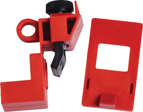 Blocca-disgiuntore potenza 277 V multiuso per disgiuntori 277-600 V anello lucchetto Ø7 mm