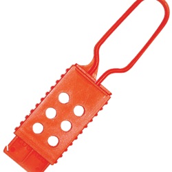 Ganascia di blocco nylon dielettrico 6 lucchetti 450 kg foro min 7 mm sicurezza elettrica